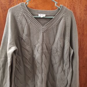 Candace Cameron Bure Olive Knit Sweater